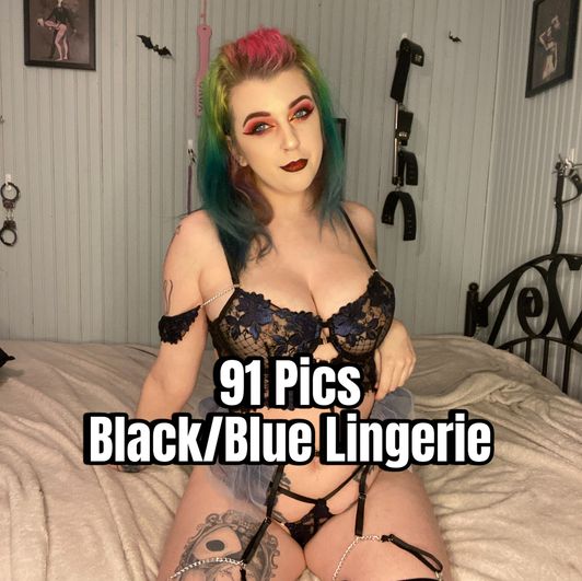 Black Blue Lingerie Pics