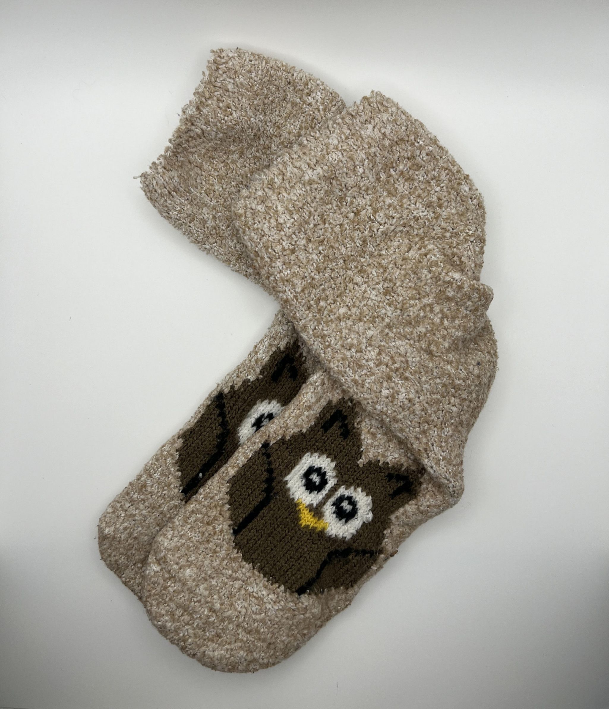 Fuzzy Owl Socks