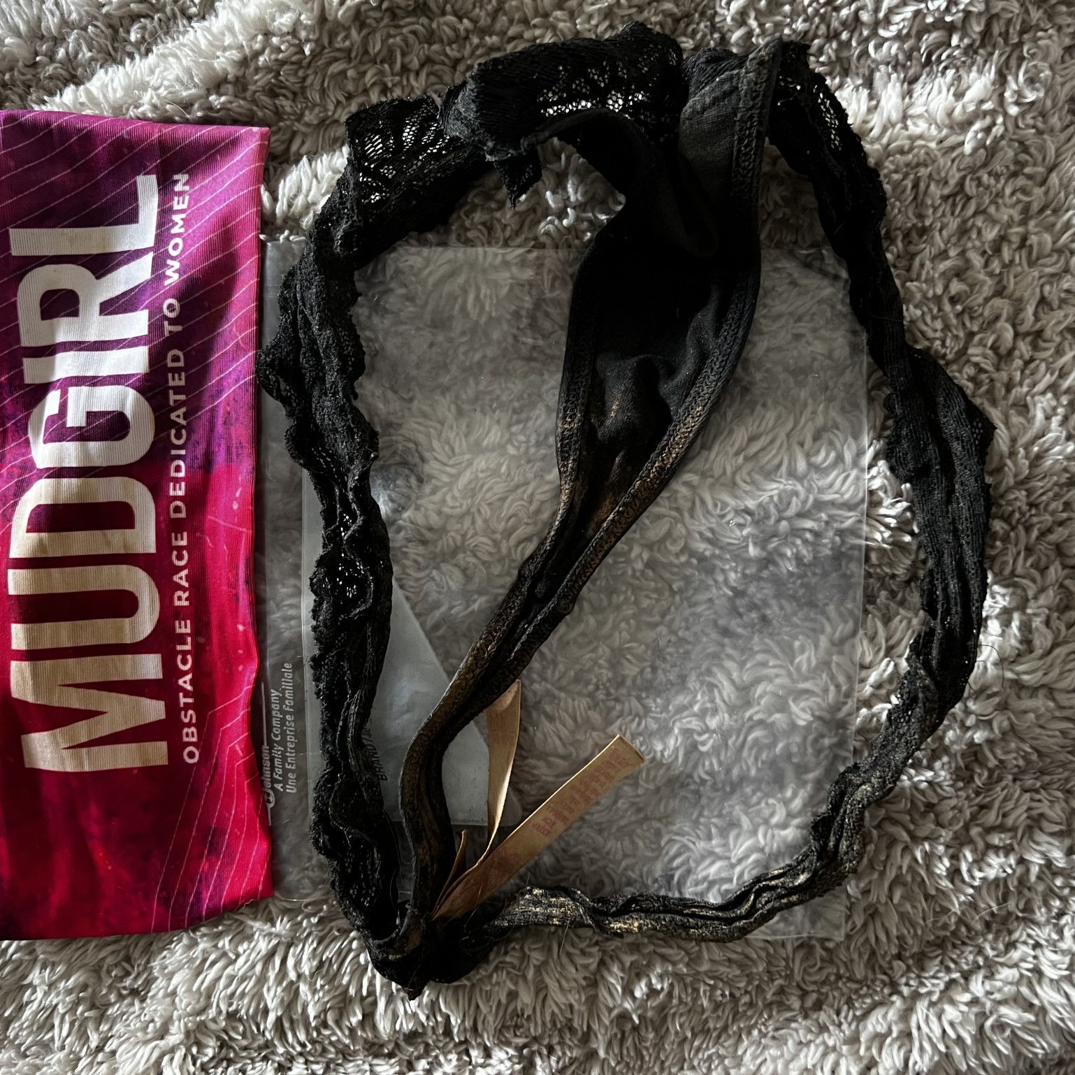 Used VS Panties Worn in MUDGIRL run Dirty