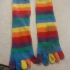 Rainbow Toe Socks