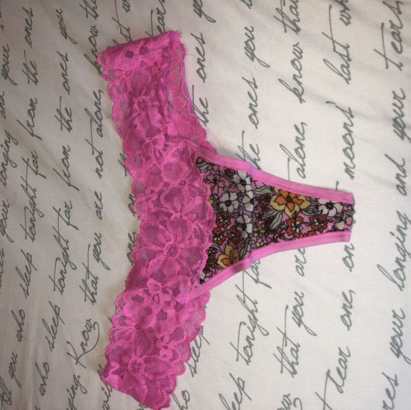 Pink Floral Victorias Secret Thong