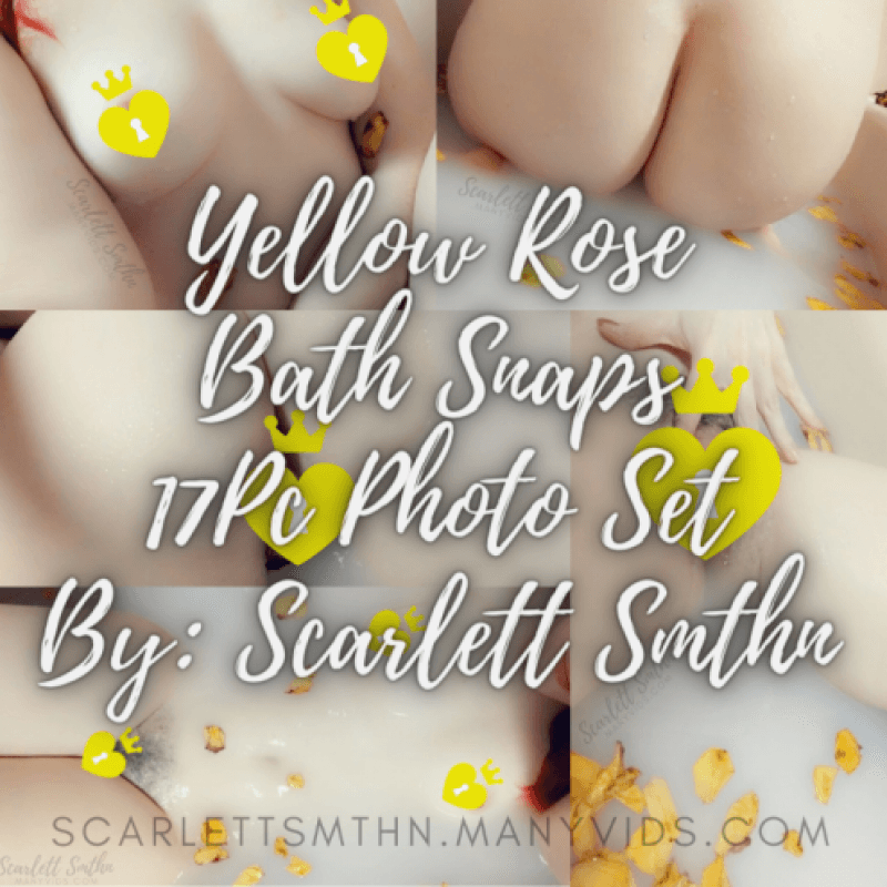 Yellow Rose Bath Snaps 17pc Photo set