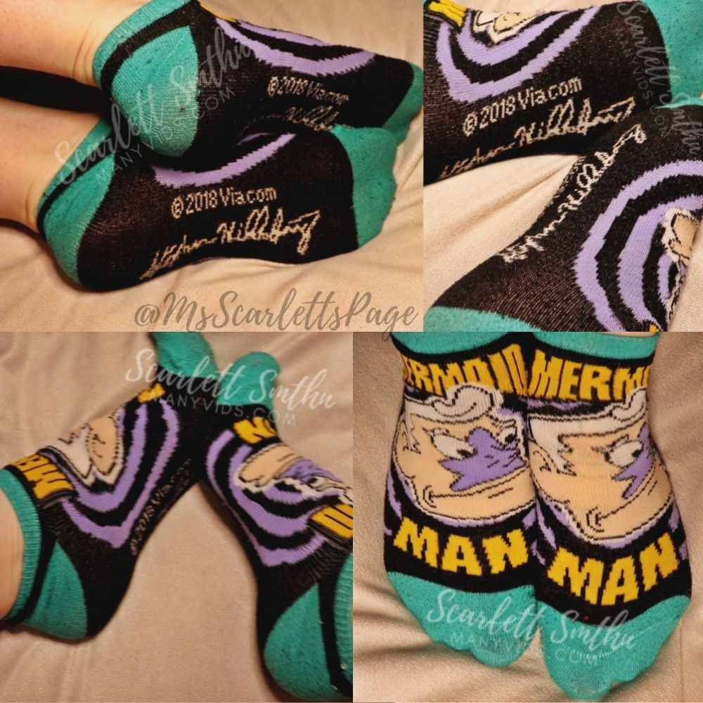 smelly mermaid man ankle socks