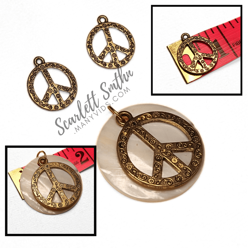 Peace Sign Charms for necklace and earrings