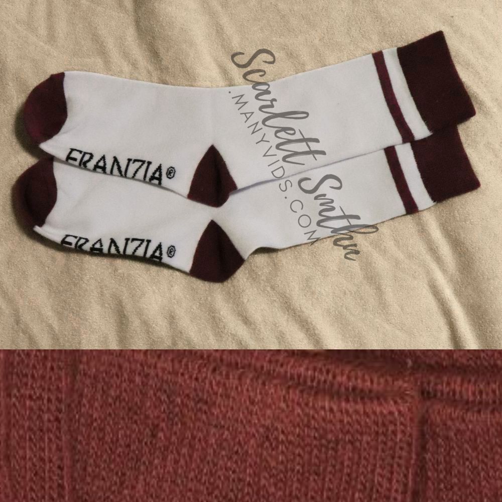 Burgundy Franzia Crew Socks