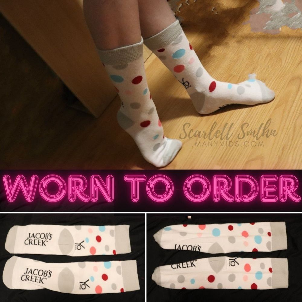 Jacobs Creek White Polka dot Crew Socks