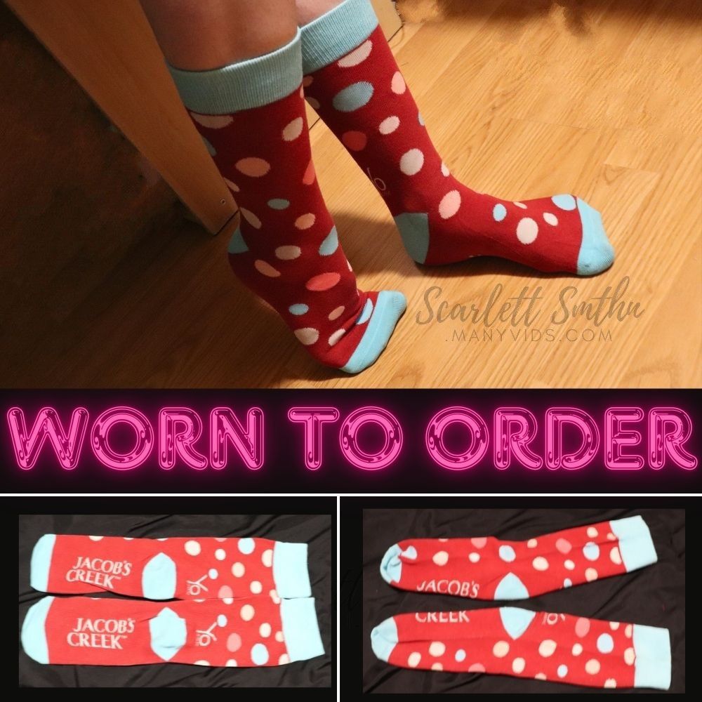 Jacobs Creek Red Polka dot Crew Socks