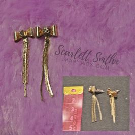 Dangle Bow Stud Earrings