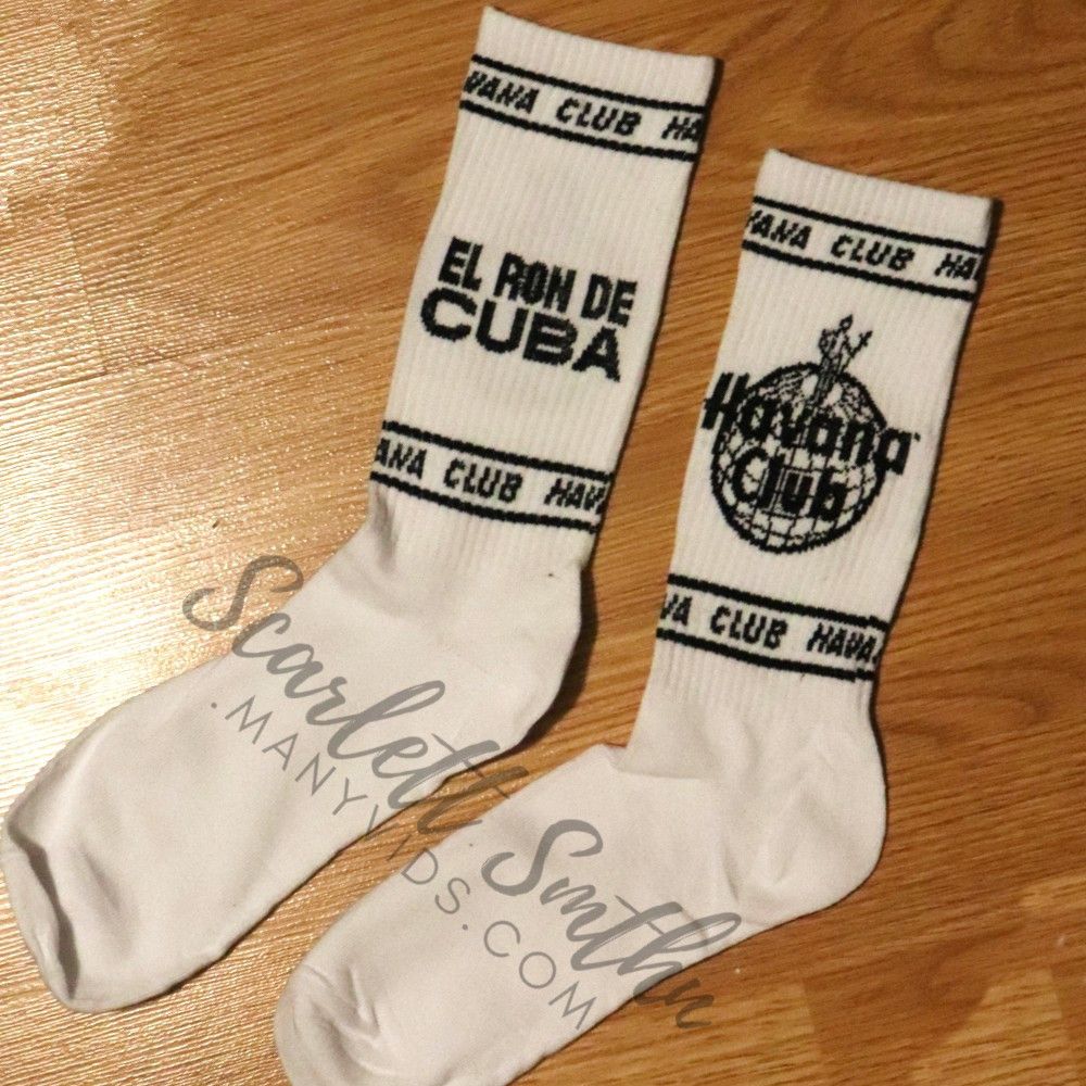 Havana Club white crew socks