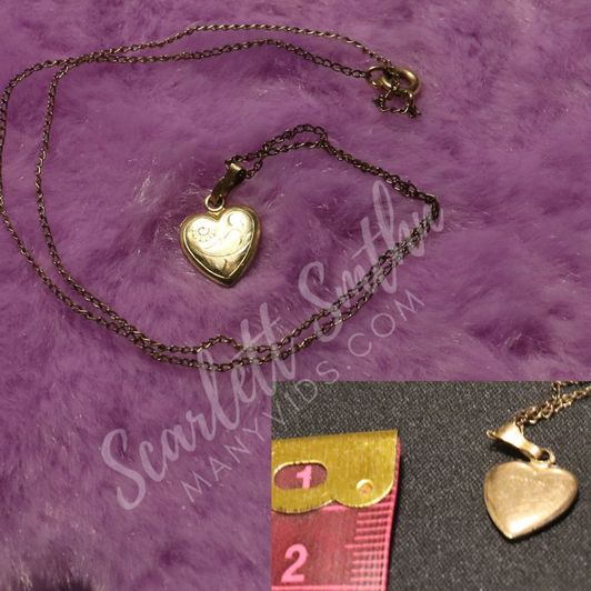 Gold heart necklace 16 inch