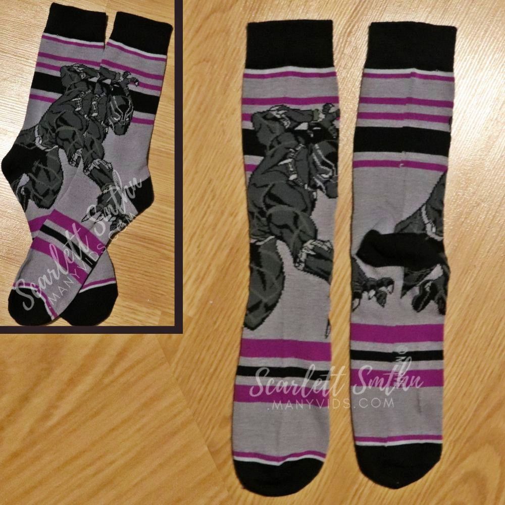 black panther socks worn to order