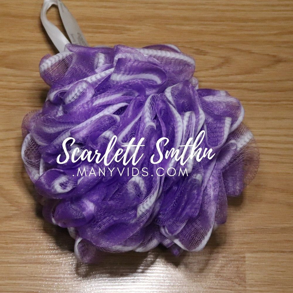 Used Purple Shower Puff WORSHIP ITEM