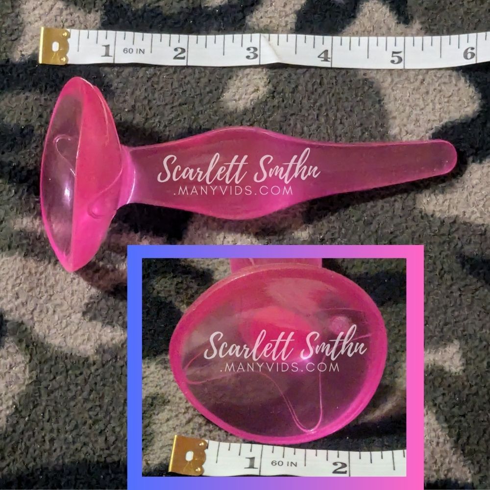 Used Clear Pink ButtPlug 1