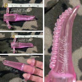 Clear Pink tentacle finger toy