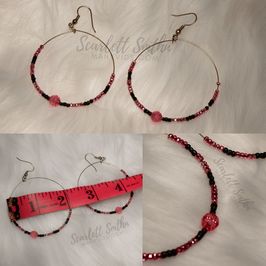 Handmade Beaded Hoop Earrings