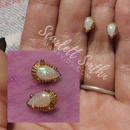 Opal Stud Earrings