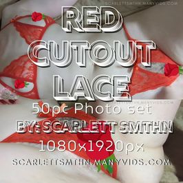 Red Cutout Lace 50pc Photo set