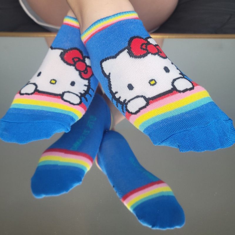 Blue Hello Kitty Socks