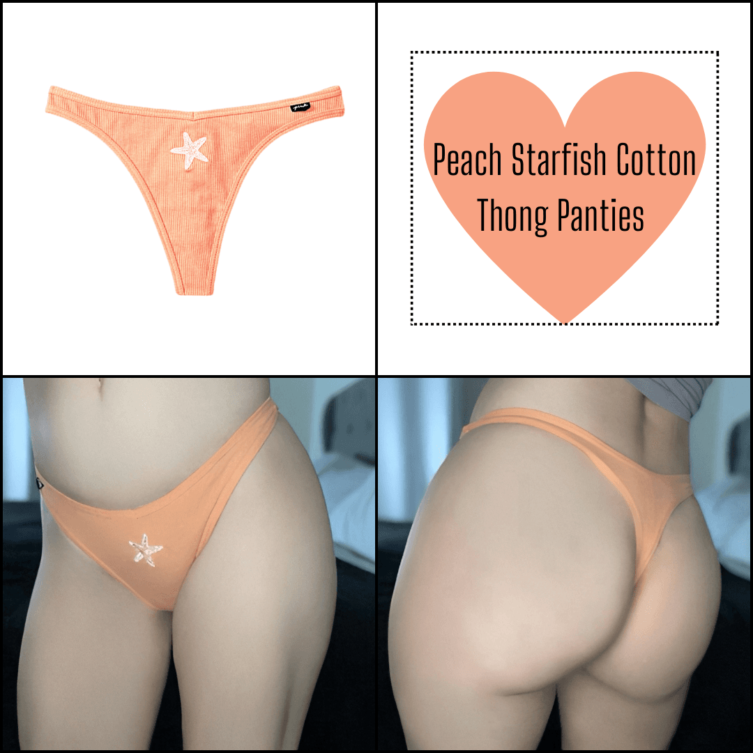 VS Peach Starfish Thong Panties