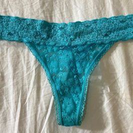 Light Blue Lace Thong