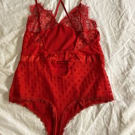 Heart Pattern Lingerie Thong