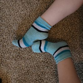 blue fuzzy socks