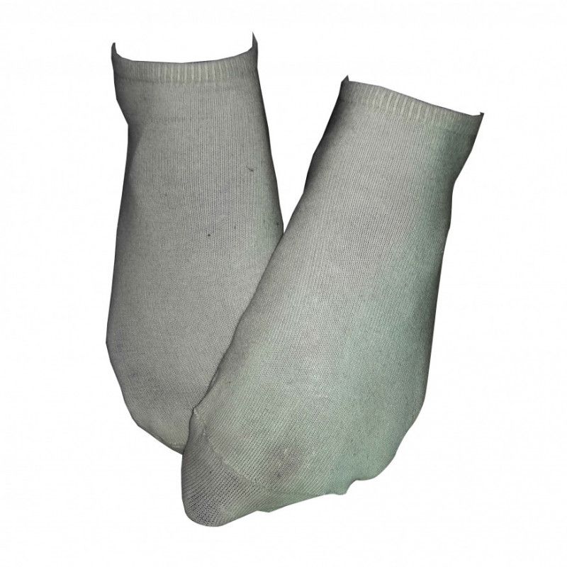 White worn training socks