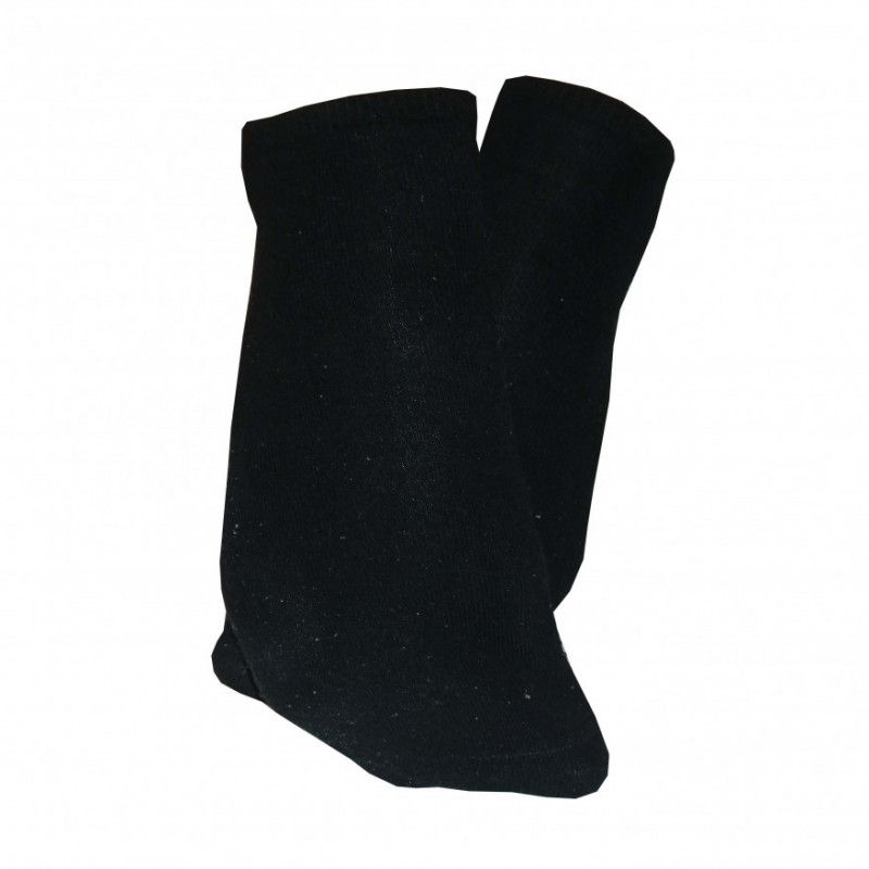 Black worn socks