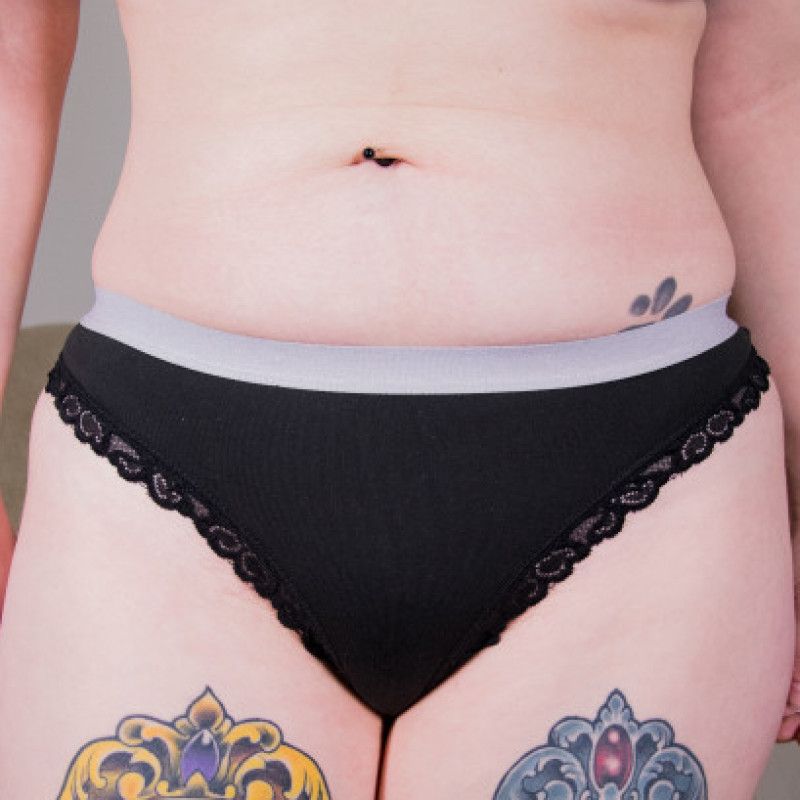 Hexes and Toes NOBO Black Gray Thong