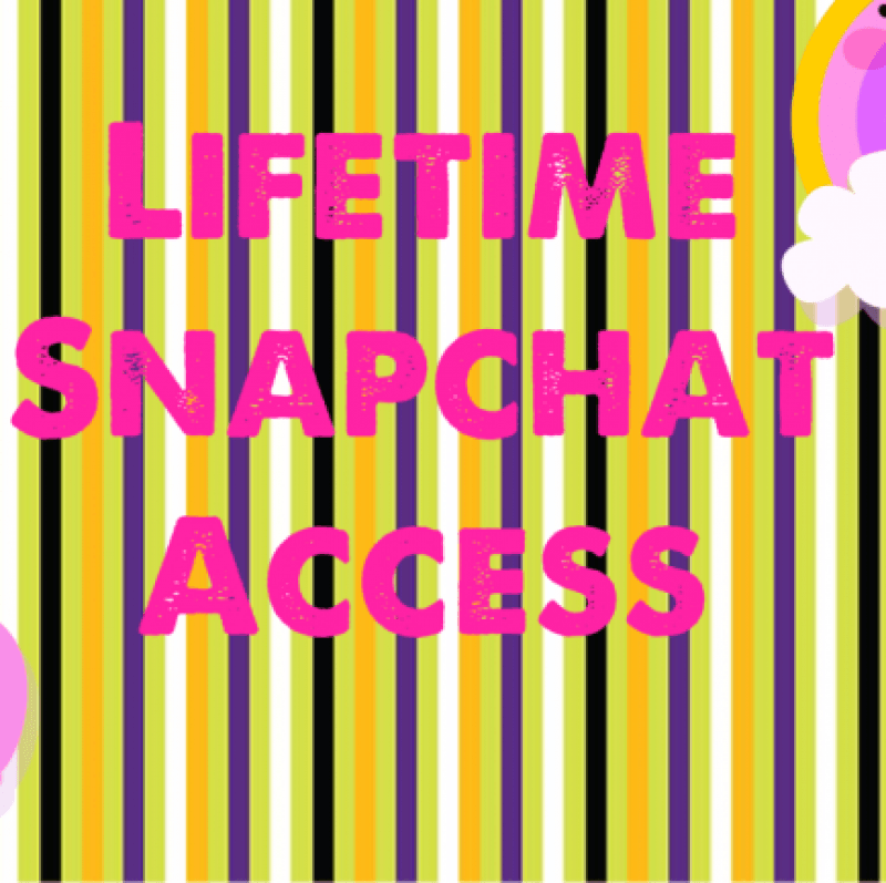 Lifetime Snapchat access!