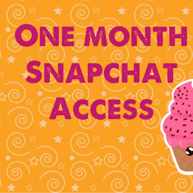 One month Snapchat access