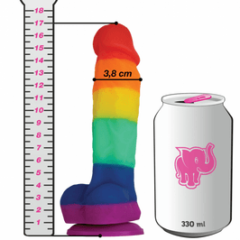 Rainbow fun dildo 17 sm