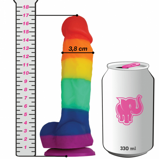 Rainbow fun dildo 17 sm