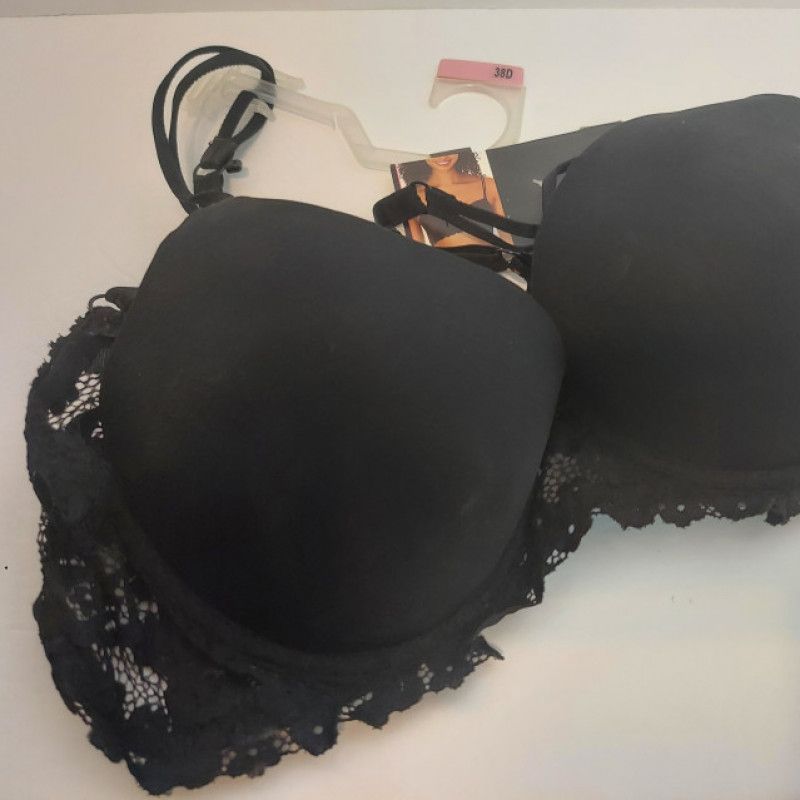 Black lace push up bra 36D