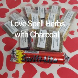 Love Spell Herbs w Incense Charcoal