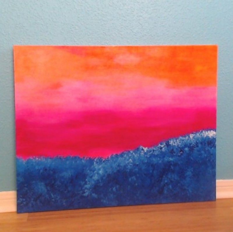 Vibrant Sunset an Original Painting