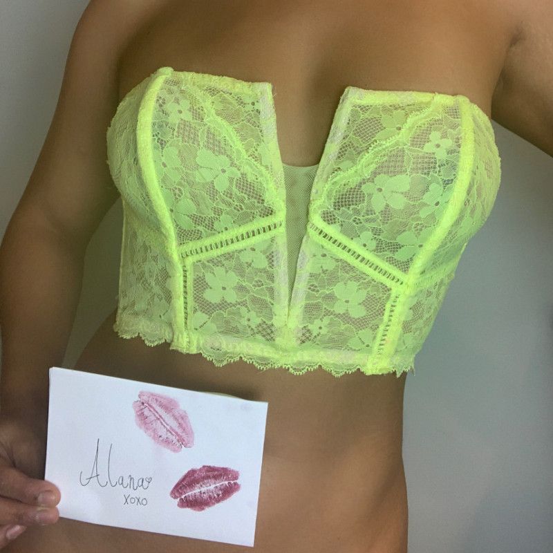 Neon yellow bra