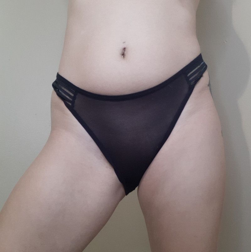 Black mesh panties