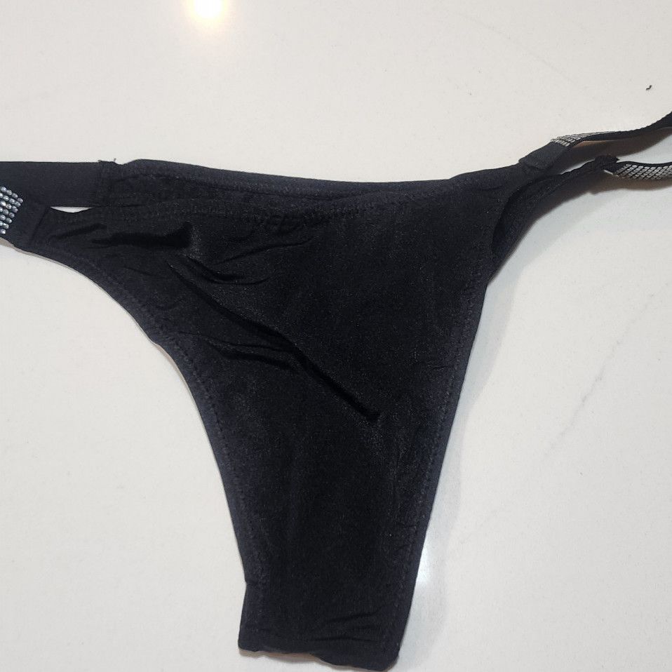 Worn Black Satin Panties