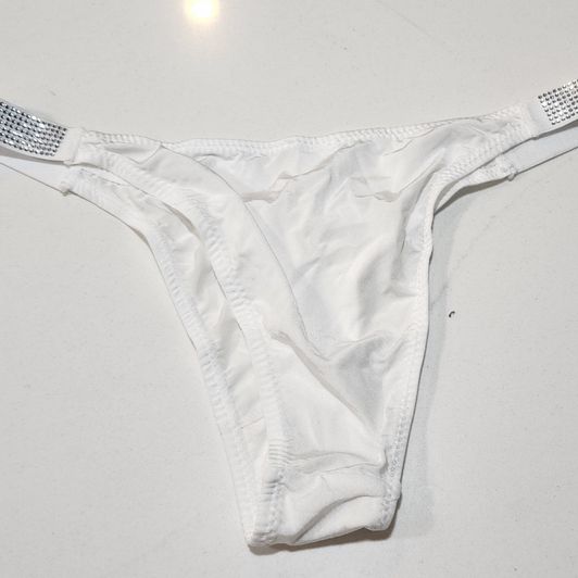 Worn White Satin Panties