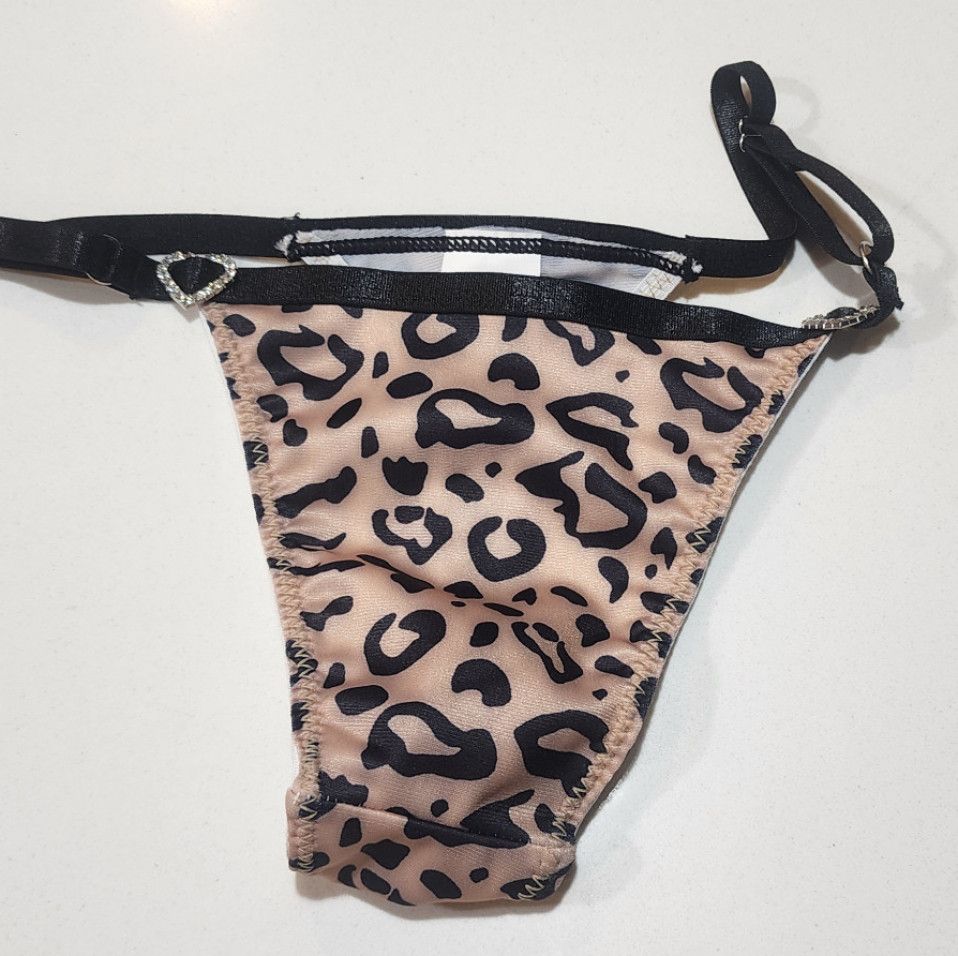 Worn Leopard Print Thong!