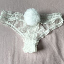 Worn bunny tail panties