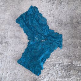 Teal Blue Lace Boy Short