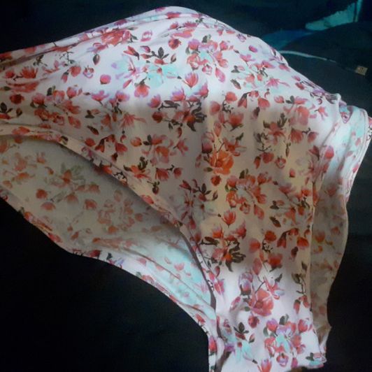 Pink flower full back panties
