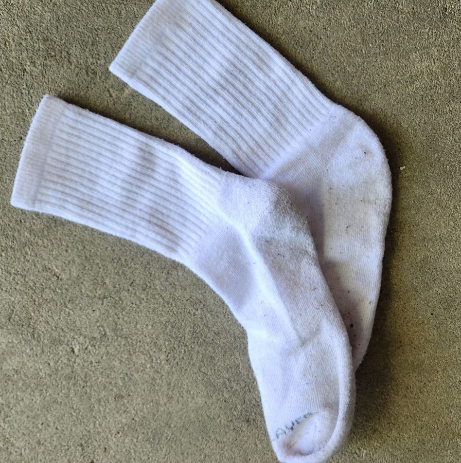 Dirty white socks