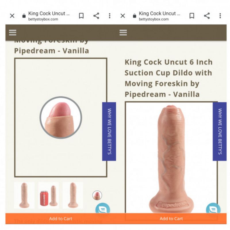 Vanilla Pipedream Moving Foreskin Dildo