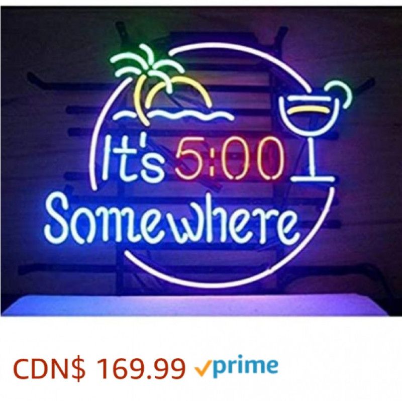 5 oClock Somewhere Neon Sign