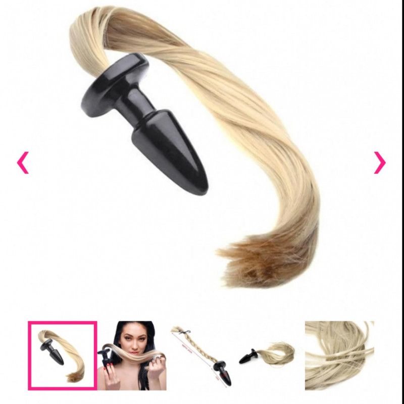 20inch Blonde Pony Plug Tail