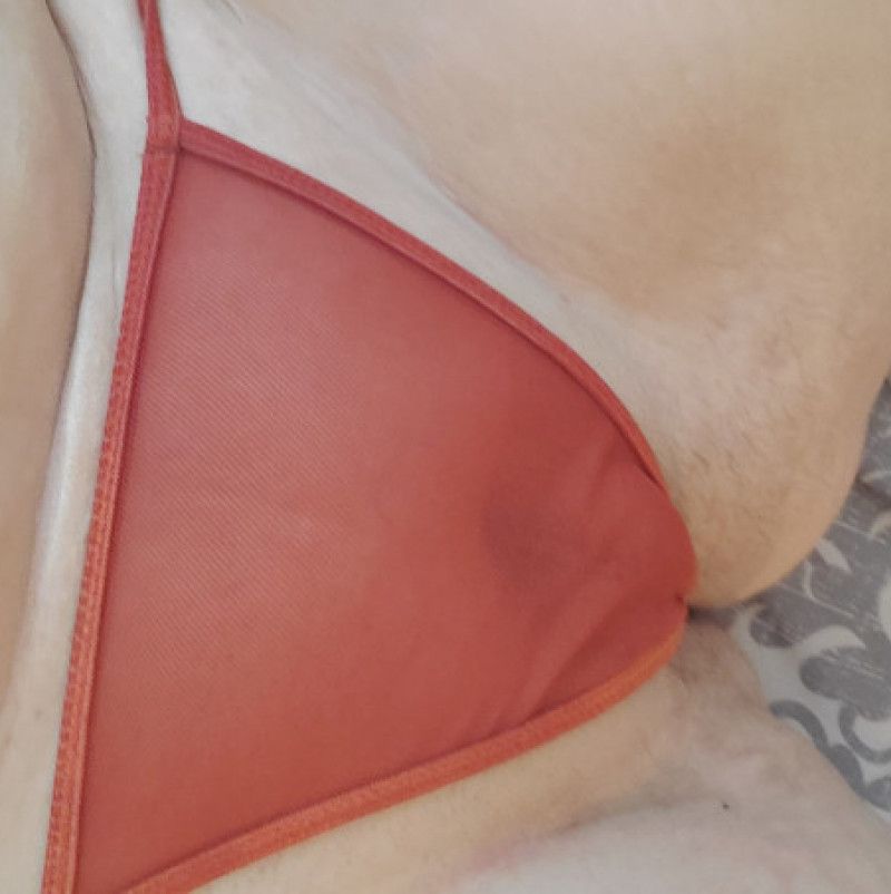 Orange Sheer Thong