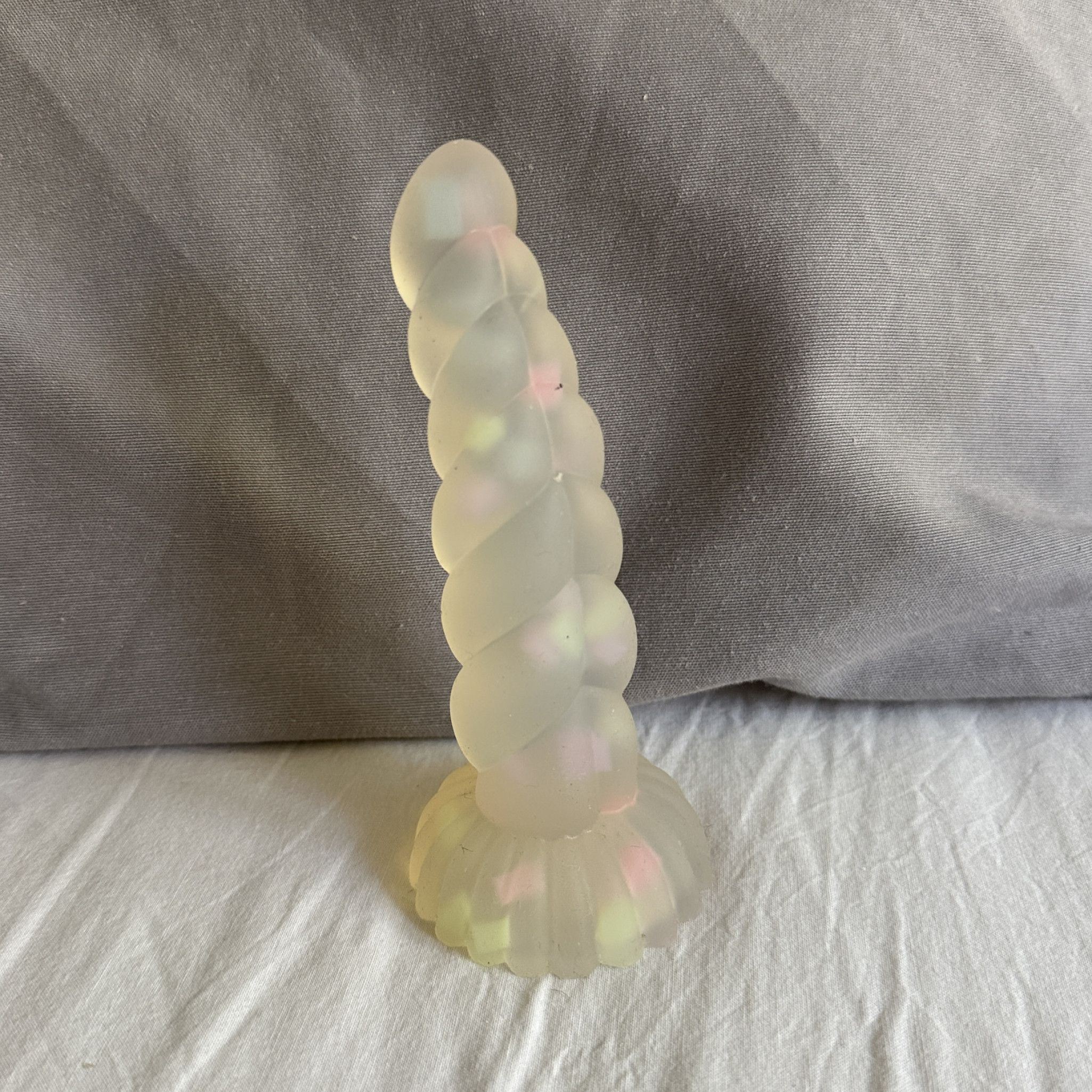 Sparkly White Unicorn Small Dildo